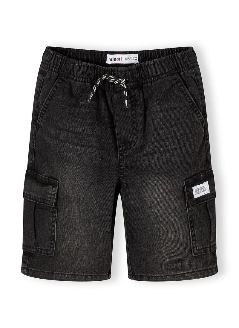 MINOTI Boys denim combat shorts 2-pack blue and black